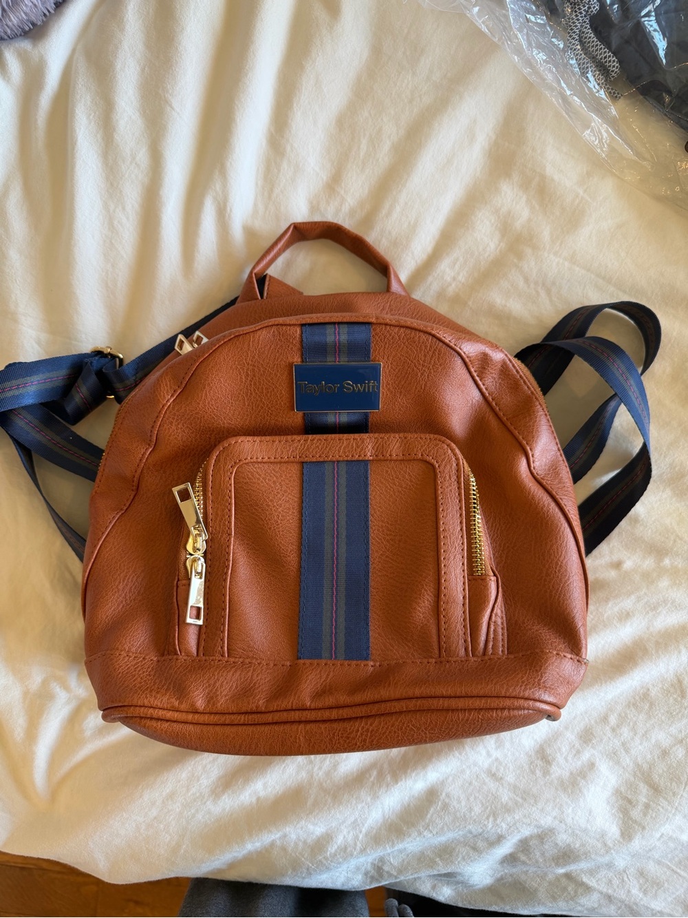 Taylor Swift Midnights Backpack with Navy Stripes